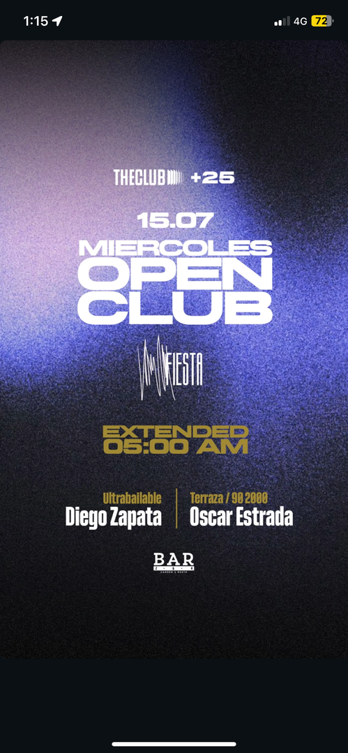 MIÉRCOLES 15 JULIO 🎉 THECLUB by Club Aleman