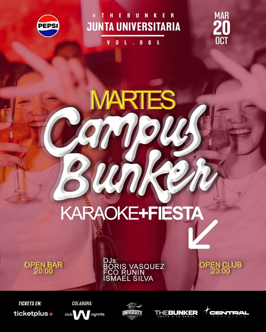 MARTES 20 OCTUBRE / THE BUNKER🚨 