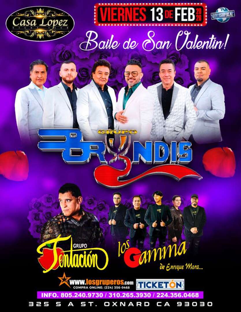 Grupo Bryndis-Grupo Tentacion-Los Gama-Baile de San Valentin-Casa Lopez