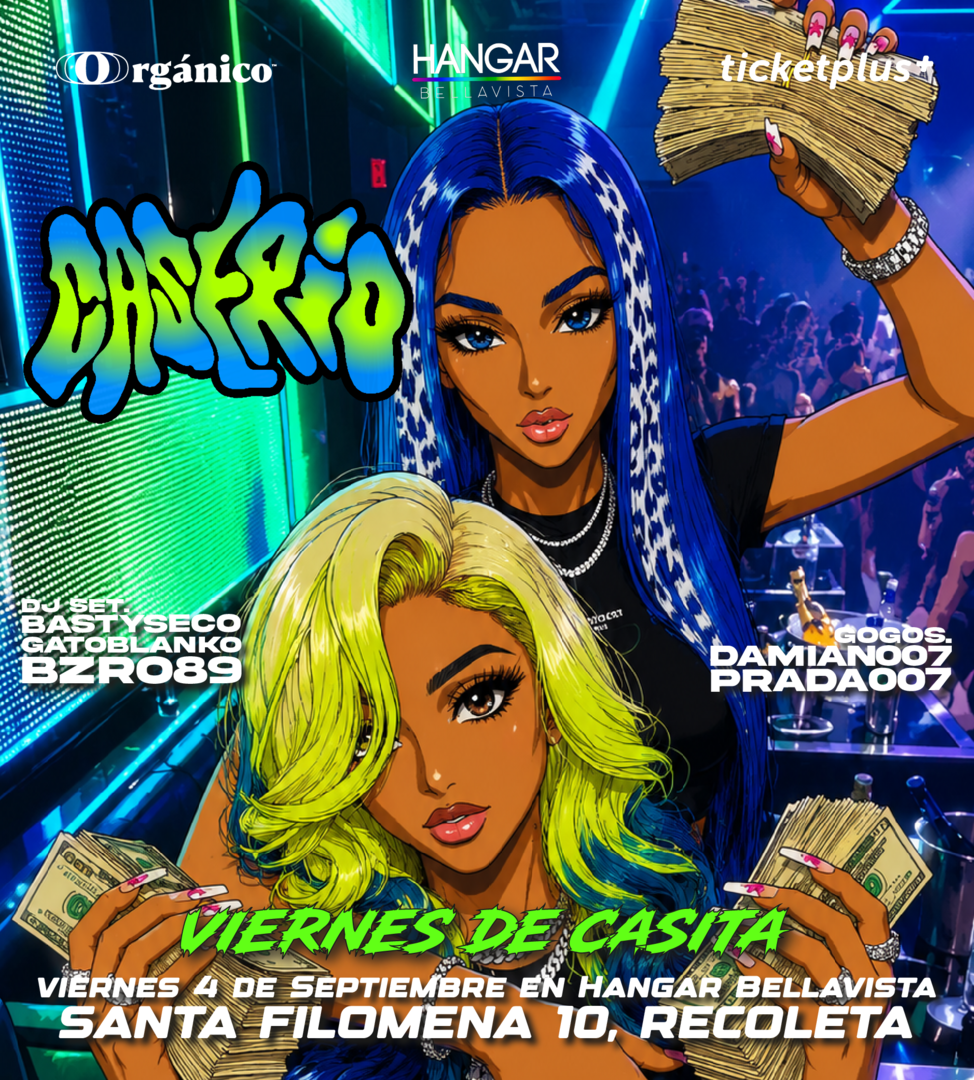 VIERNES DE CASITA 🏡 por Caserío Fiesta este Viernes 5 de Septiembre en Hangar Bellavista
