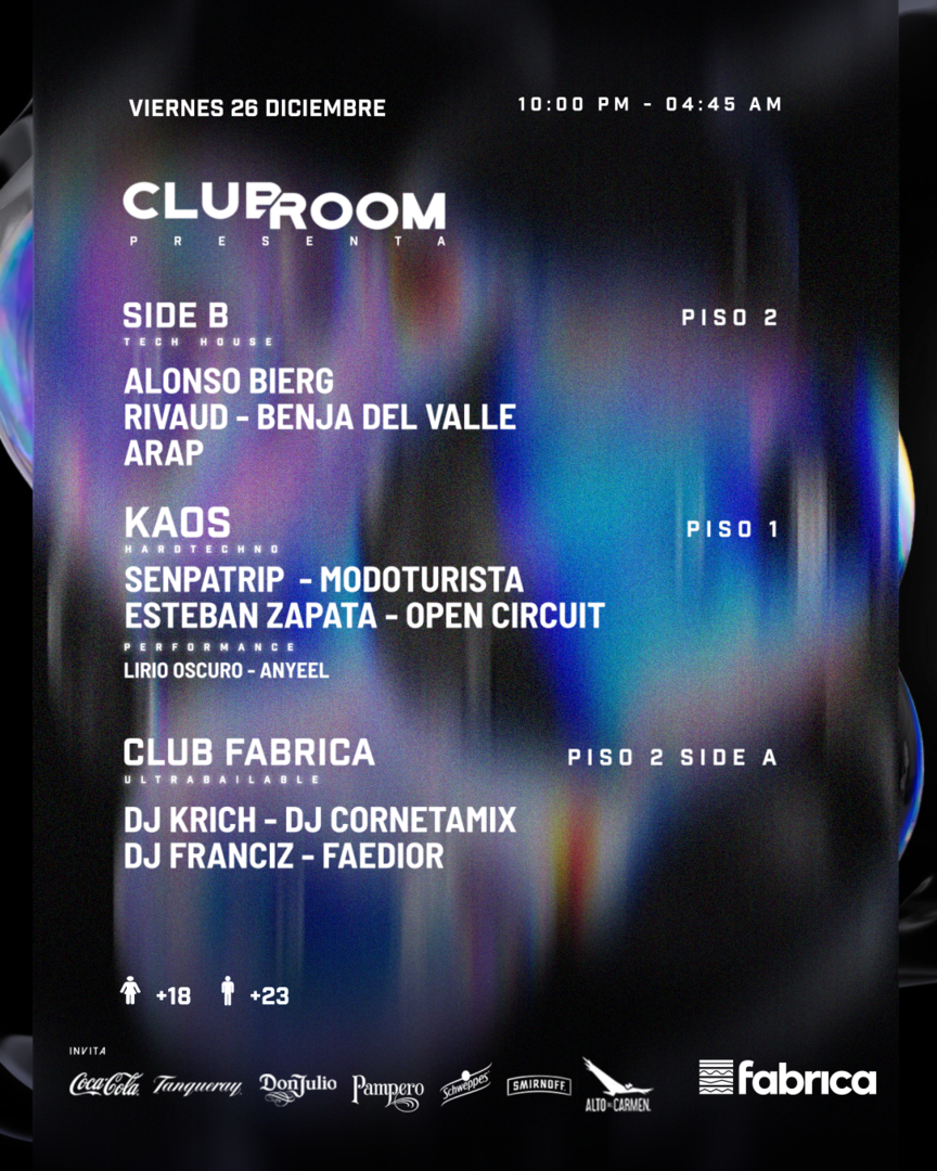 Clubroom Presenta @ Viernes 26 Diciembre