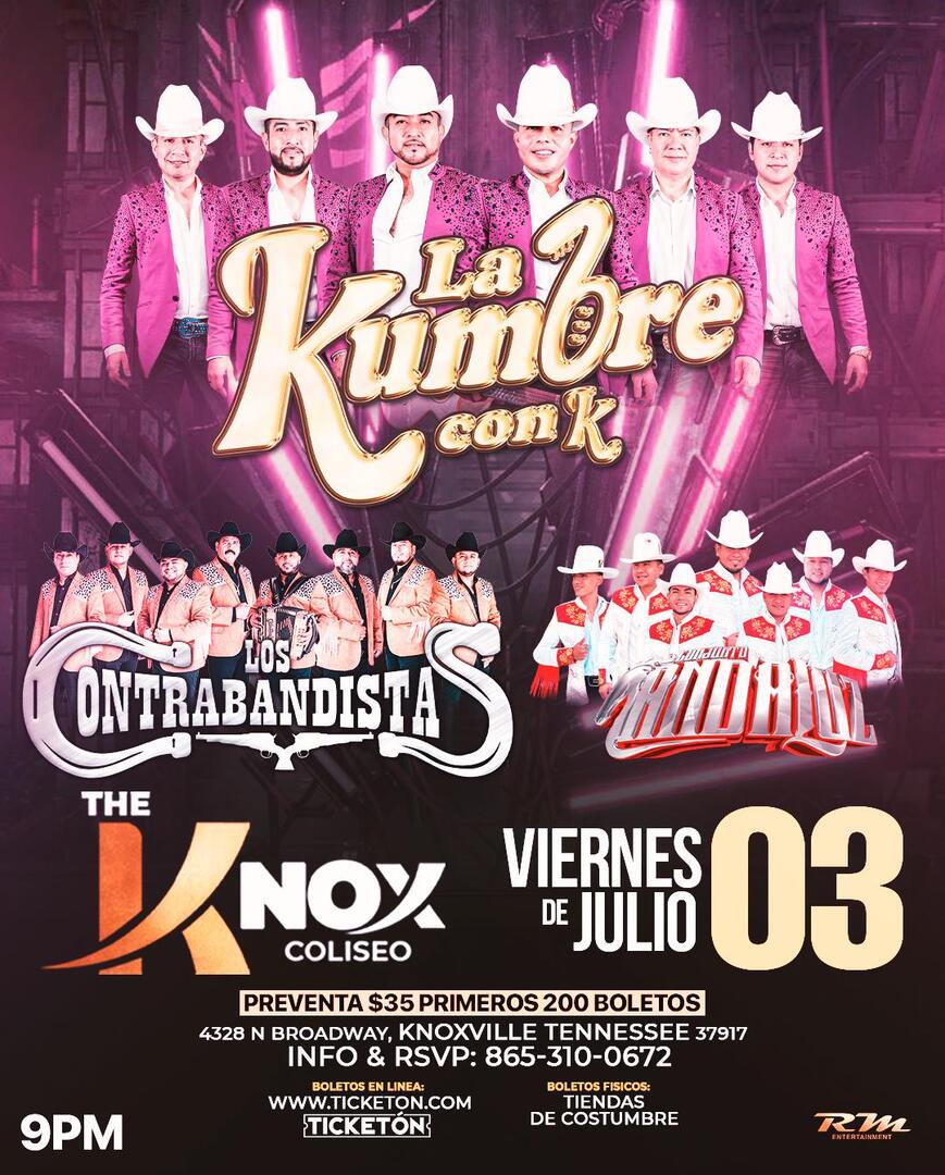 La Kumbre Norteña-Los Contrabandistas-Conjunto Andaluz-Knox Coliseo