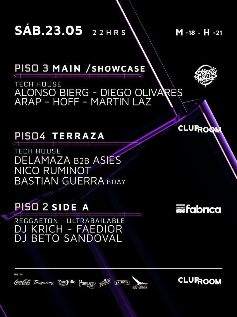 Clubroom Presenta @ Sábado 23 Mayo