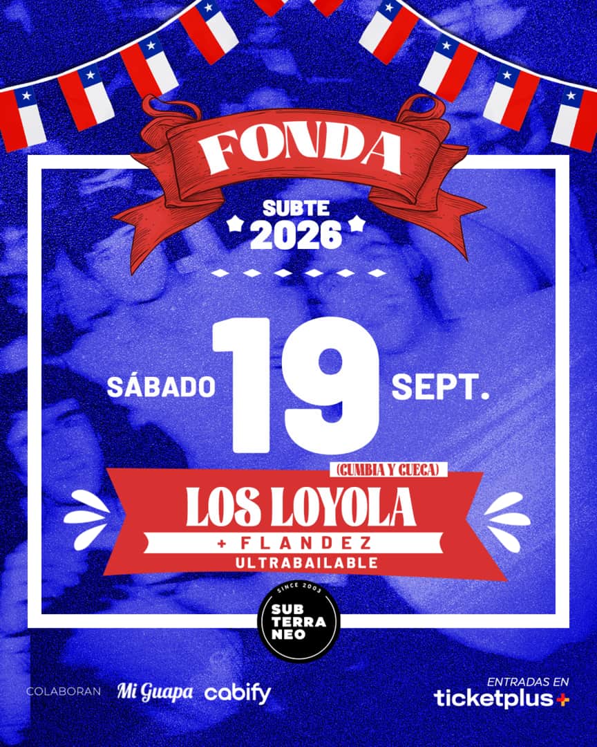 FONDA SUBTE 2026 ★ SÁBADO 19 SEPTIEMBRE ★ Club Subterráneo