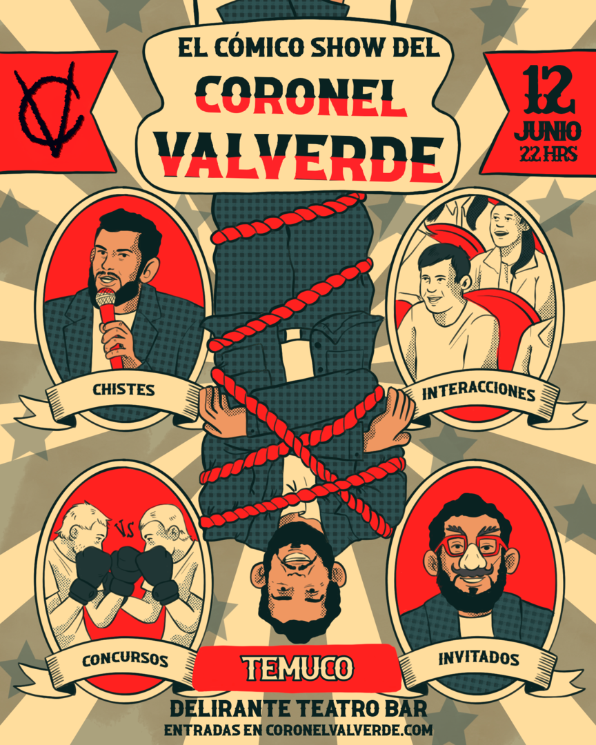 Coronel Valverde / Temuco / Delirante Teatro Bar / 12 de Junio / 22:00 hrs.