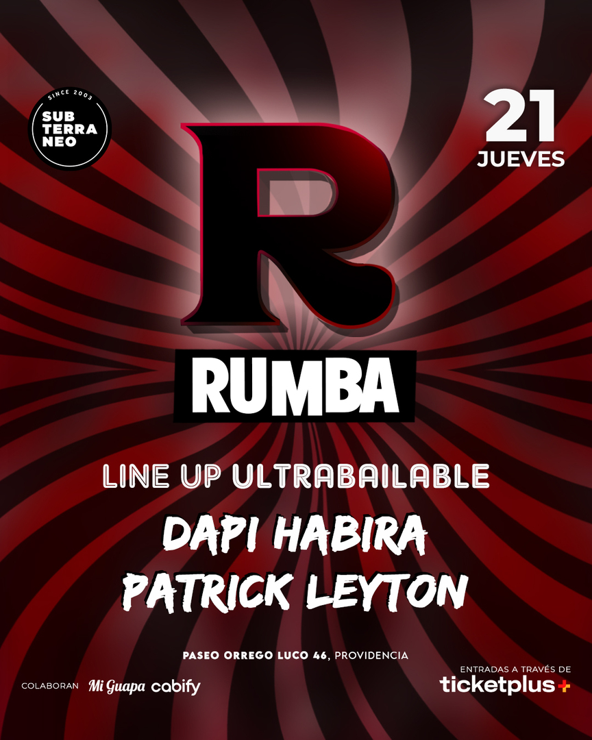 RUMBA Full ultrabailable ★ JUEVES 21 AGOSTO ★ Club Subterráneo (M+21 & H+23)