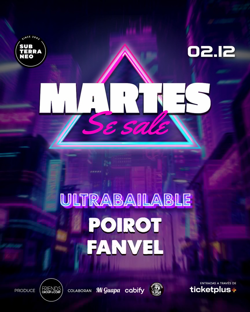 MARTES SE SALE! ★ MARTES 02 DICIEMBRE ★ Club Subterráneo (+21)
