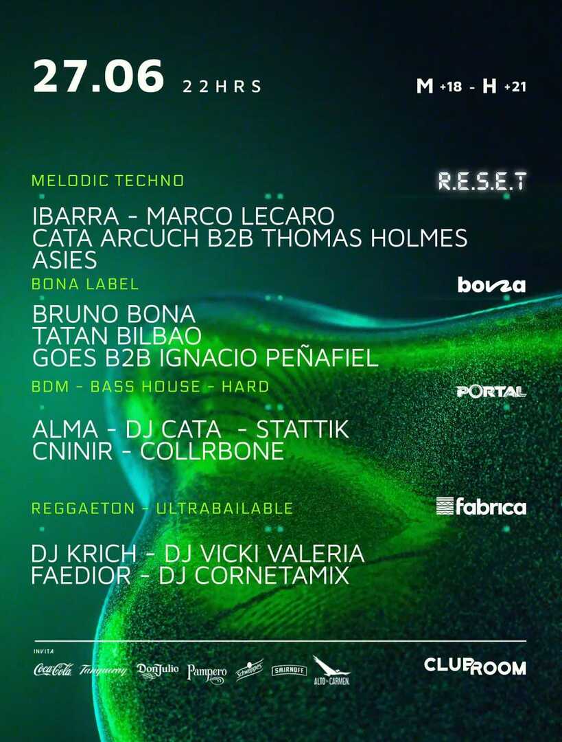 Clubroom Presenta @ Sábado 27 Junio