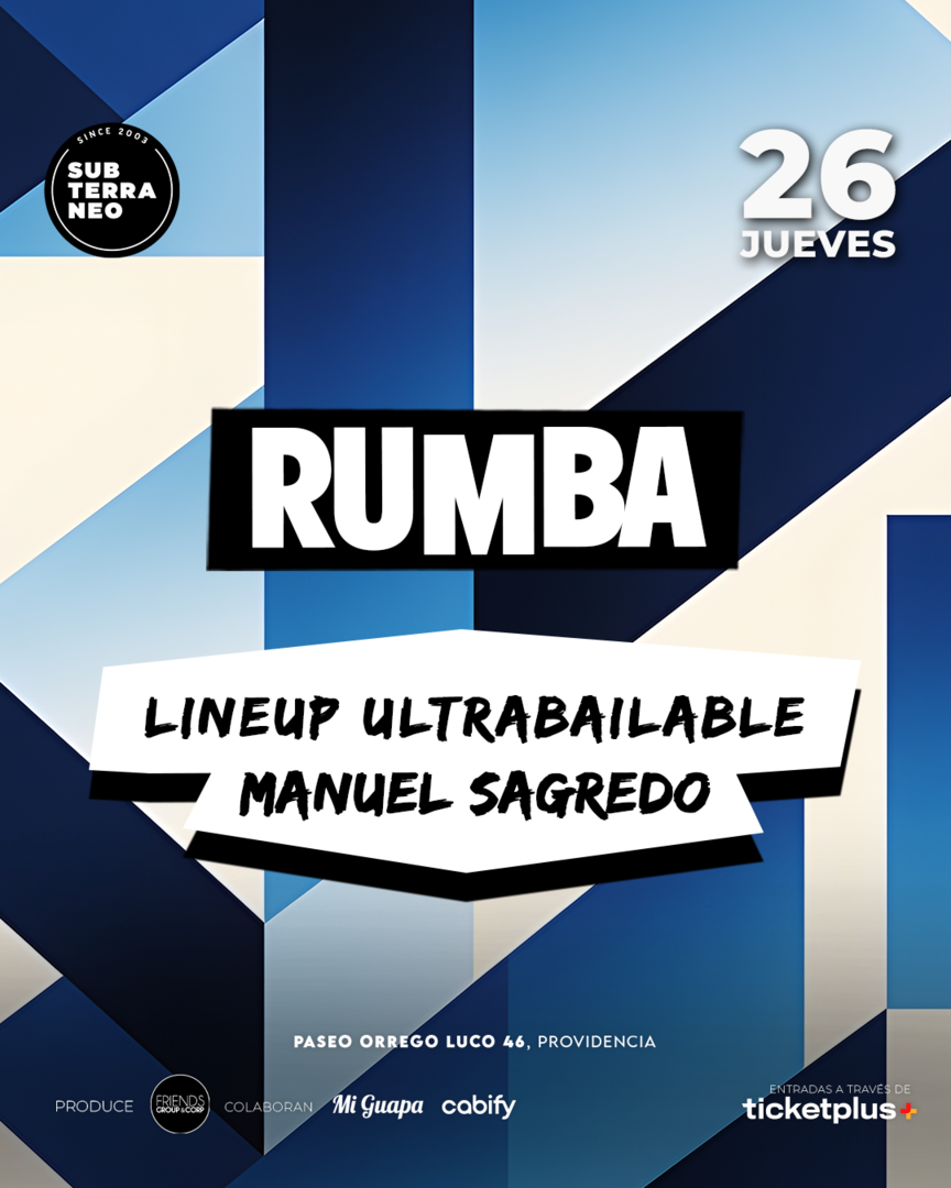 RUMBA Full Ultrabailable ★ JUEVES 26 NOVIEMBRE ★ Club Subterráneo (+21M & +23H)