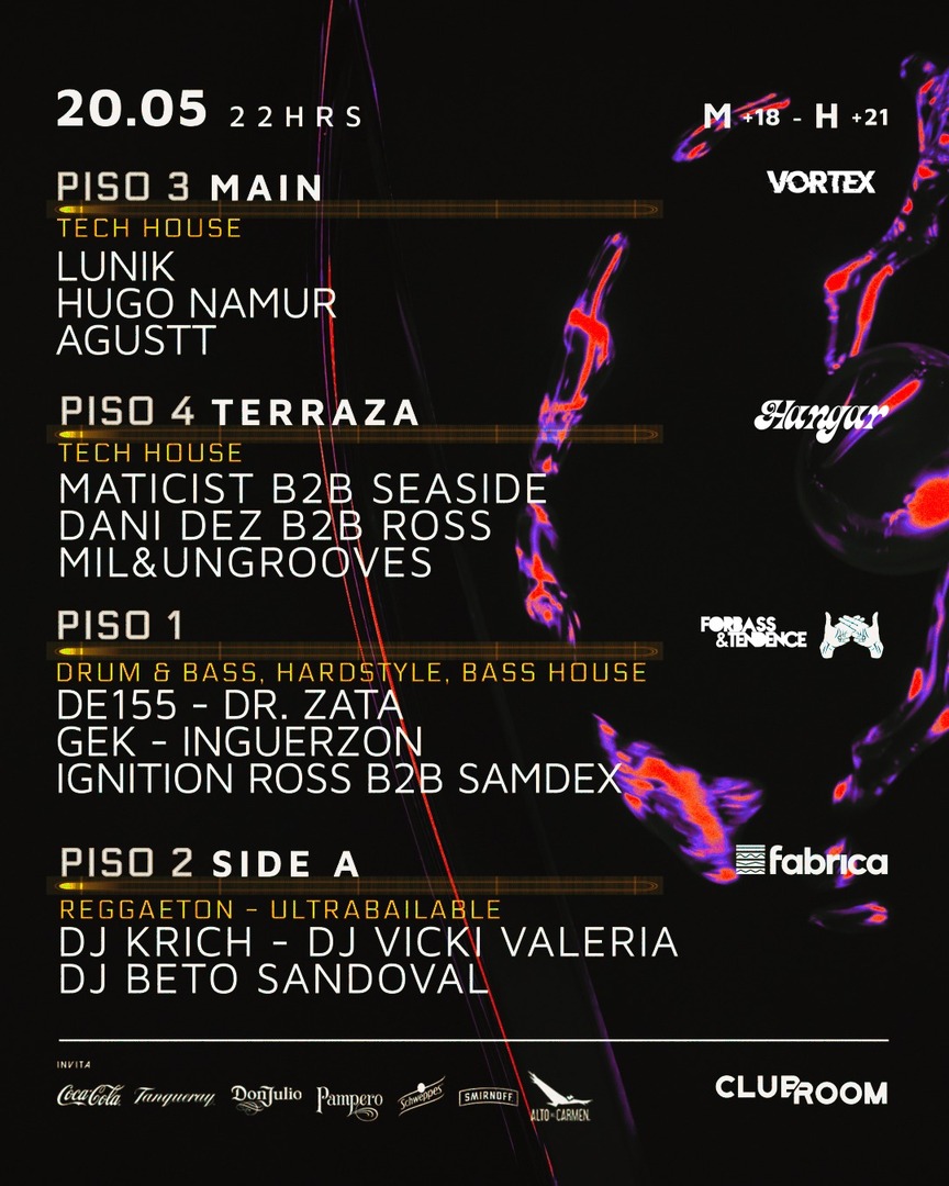 Clubroom Presenta @ Miercoles 20 Mayo