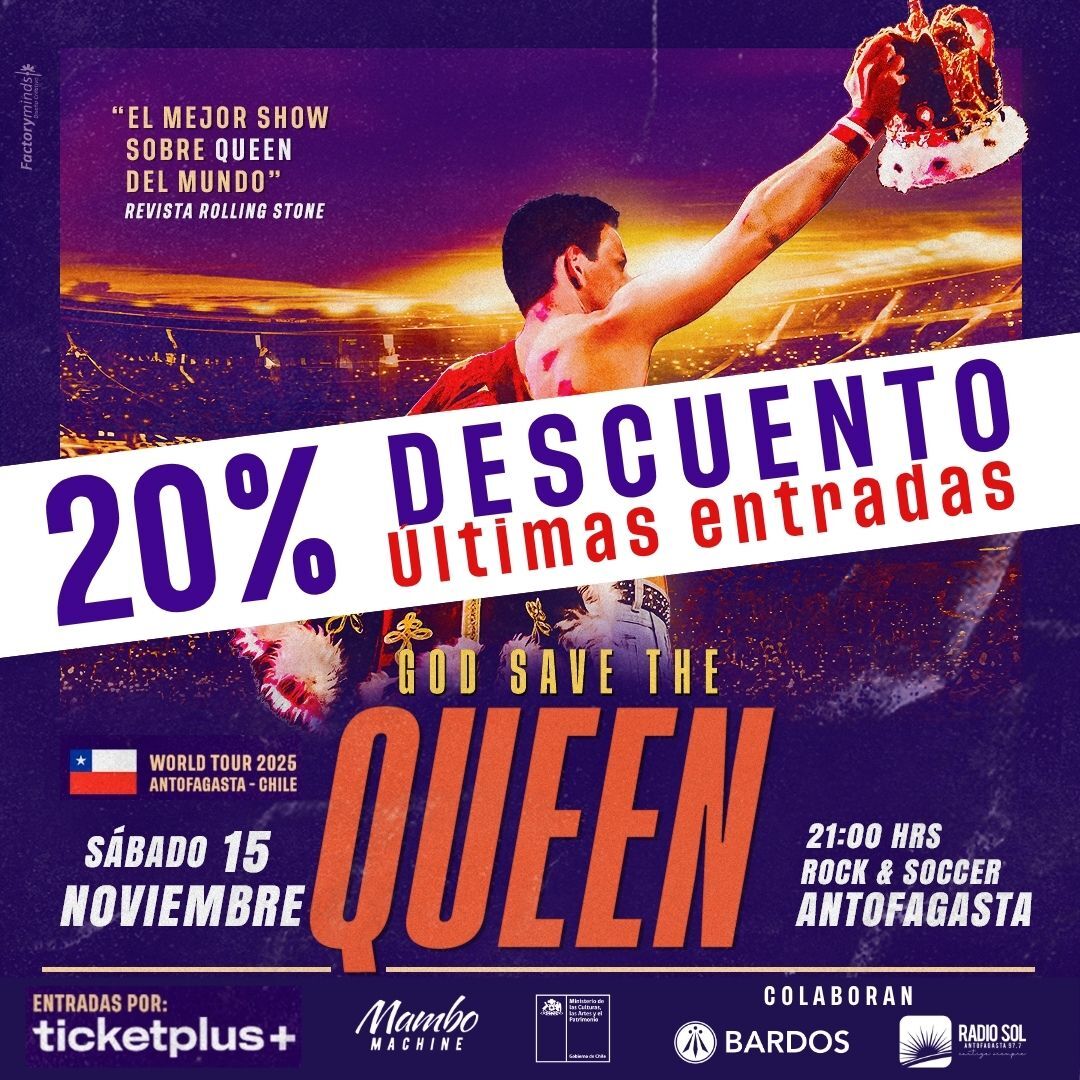 Dios Salve a la Reina en Rock & Soccer Antofagasta