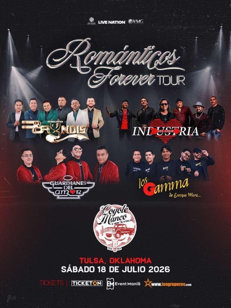  Románticos Forever Tour-Bryndis-Industria del Amor-Los Gamma-Coyote Manco