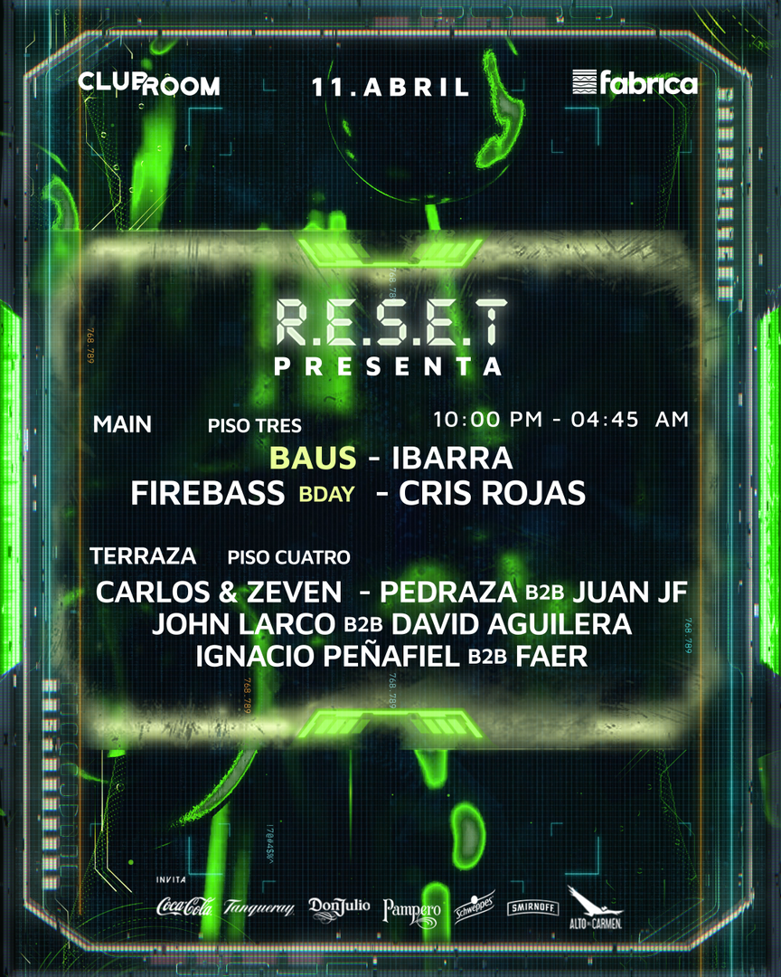 Clubroom Presenta R.E.S.E.T. @ Sábado 11 Abril