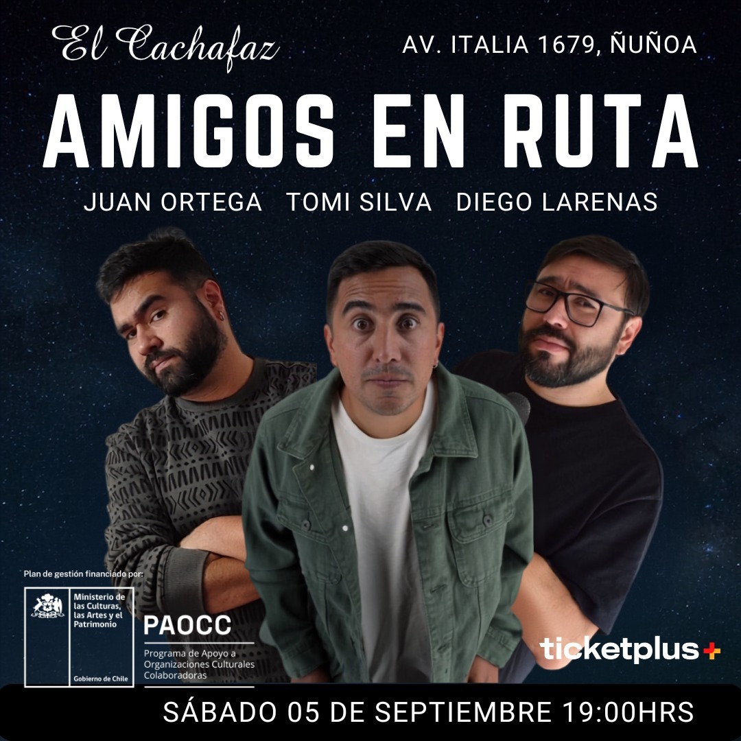 Show de Stand Up-Amigos en la ruta-Sábado 5 de Septiembre a las 19 hrs
