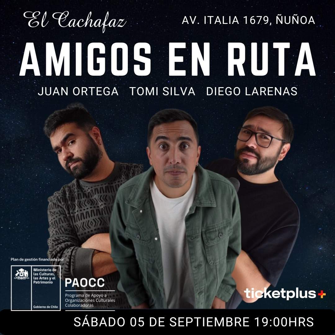 Show de Stand Up-Amigos en la ruta-Sábado 5 de Septiembre a las 19 hrs