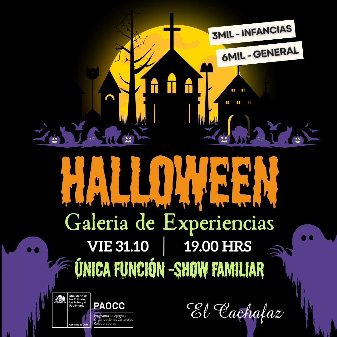 Ciclo de teatro - Galeria de experiencias Especial Halloween- Viernes 31 Octubre 19hrs