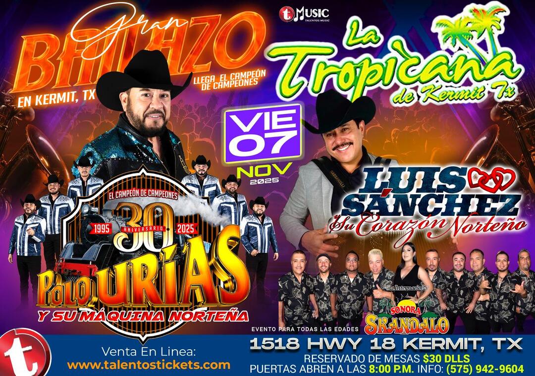 Polo Urias y La Maquina Norteña en La Tropicana de Kermit, Texas