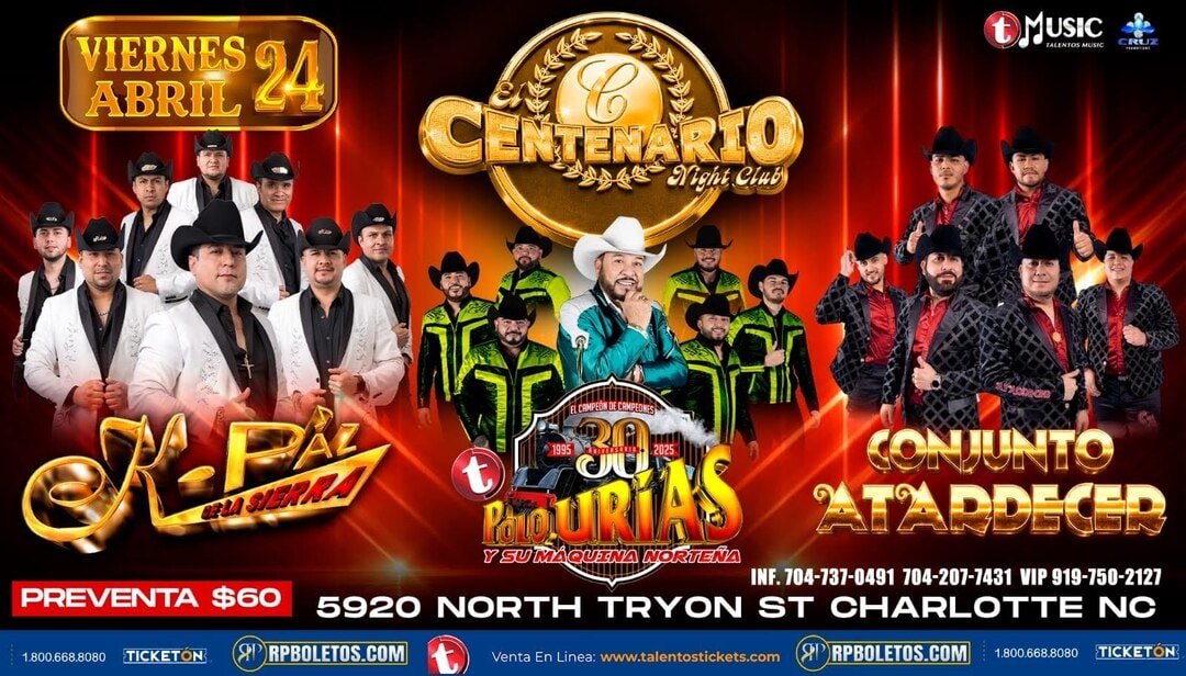 K Paz De La Sierra-Polo Urias-Conjunto Atardecer-El Centenario Night Club-Charlotte NC