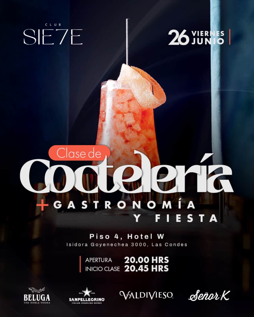 CLASES DE COCTELERÍA + FIESTA ★ VIERNES 26 JUNIO ★ Club Siete 