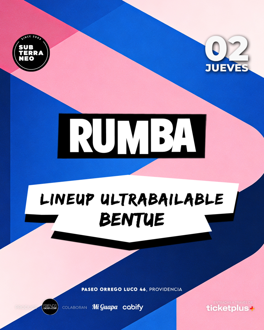 RUMBA Full Ultrabailable ★ JUEVES 02 JULIO ★ Club Subterráneo (+21M & +23H)