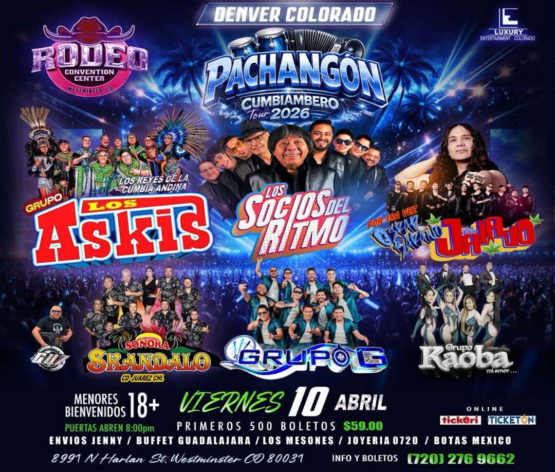 Los Askis-Los Socios Del Ritmo-Oscar Bakano Jalado-Sonora SkandaloGrupo G-Grupo Caoba-Pachangon Cumbiero Tour 2026-Rodeo Convention