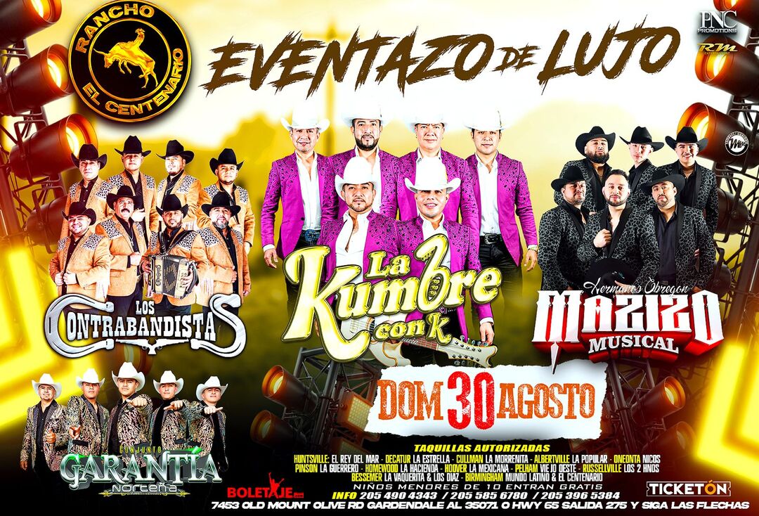 La Kumbre con K-Los Contrabandistas-Mazizo Musical-Conjunto Garantia Norteña-Rancho El Centenario