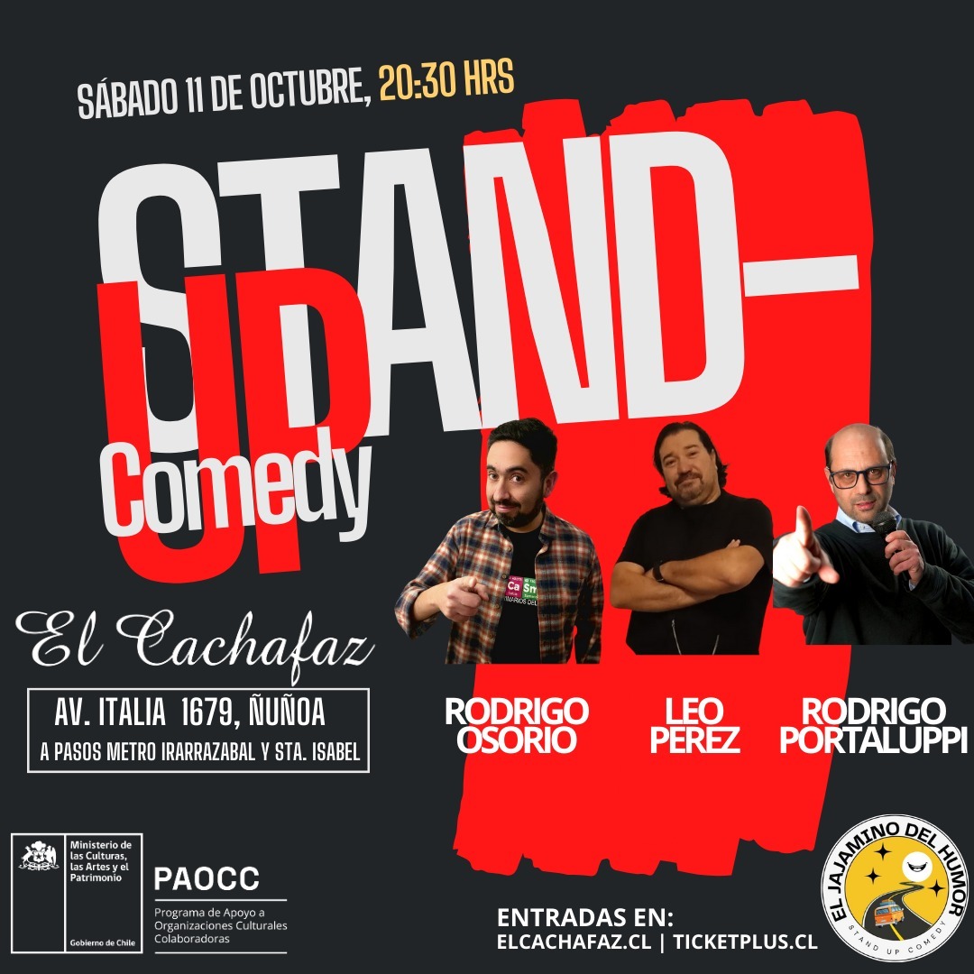 Show Stand Up - sábado 11 de Octubre 20:30 hrs