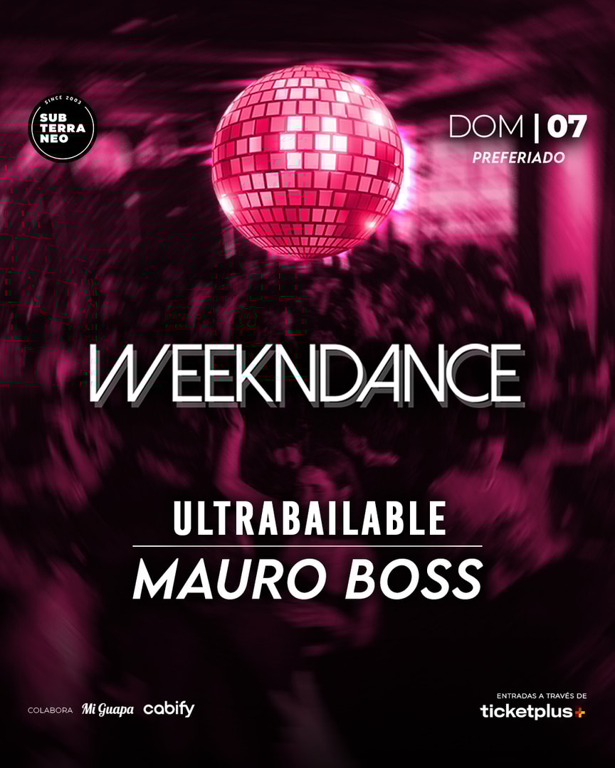 WEEKNDANCE Ultrabailable 🎵 DOMINGO 07 DICIEMBRE ★ Club Subterráneo (+23)