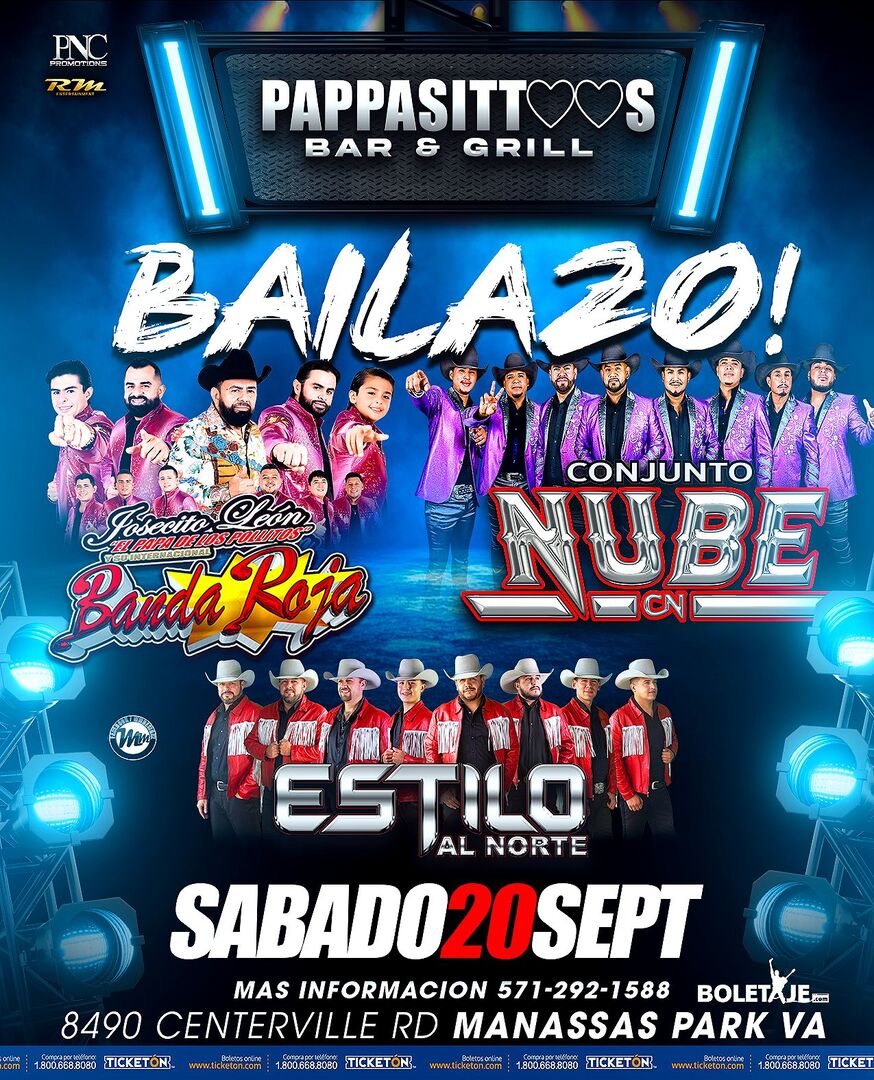 Josecito Leon y Su Internacional Banda Roja-Conjunto Nube-Estilo al Norte-Pappasittoos Bar And Grill