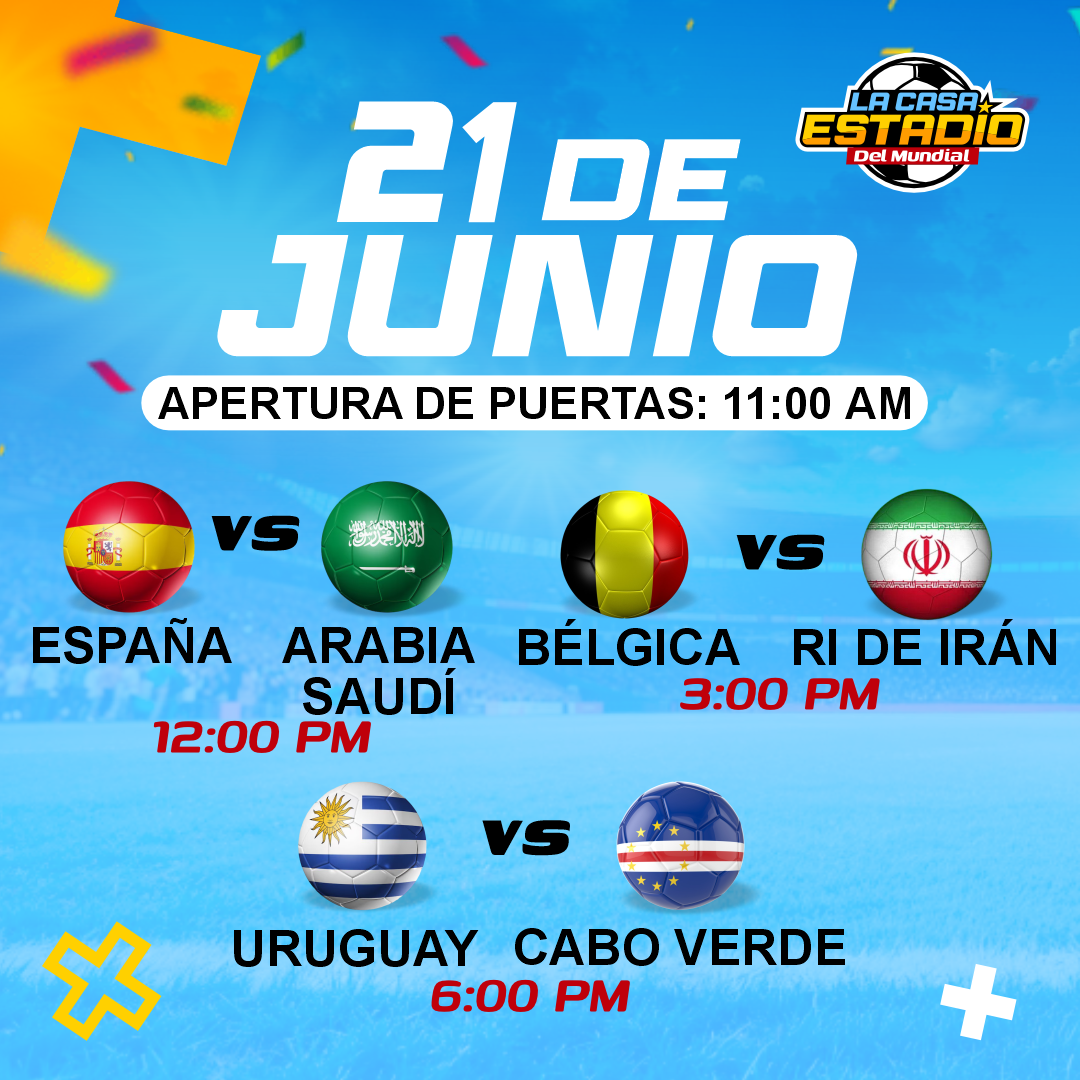 LA CASA ESTADIO DEL MUNDIAL - España vs Arabia Saudí & Belgica vs Ri de Irán & Uruguay vs Cabo Verde