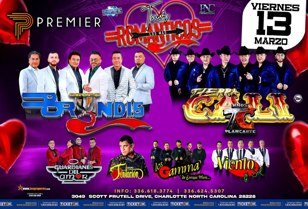 Grupo Bryndis-Tierra Cali-Guardianes del Amor-Grupo Tentacion-Los Gamma de Enrique Mora-Viento y Sol-Premier