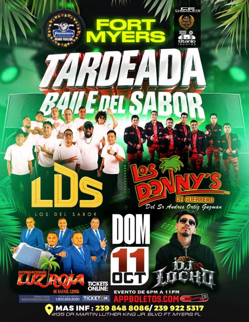 LDS Los Del Sabor-Los Donnys de Guerrero-La Internacional Luz Roja de San Marcos-Fleamasters Gran Pavillion