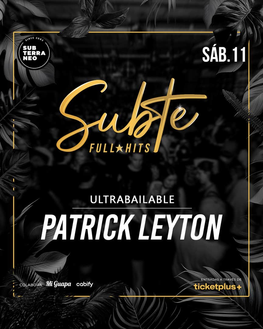 SUBTE FULL HITS Ultrabailables 🎵 SÁBADO 11 ABRIL ★ Club Subterráneo (+23)
