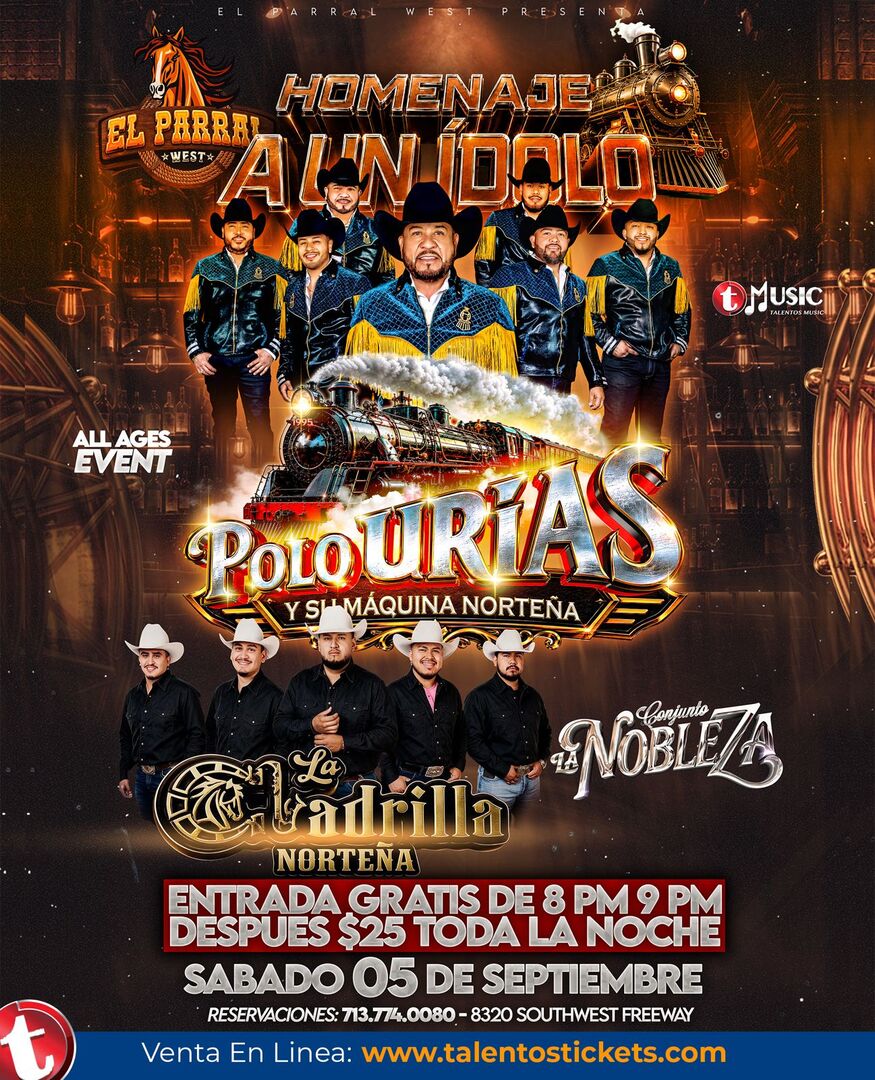 Polo Urias y Su Maquina Norteña en El Parral West de Houston, Texas