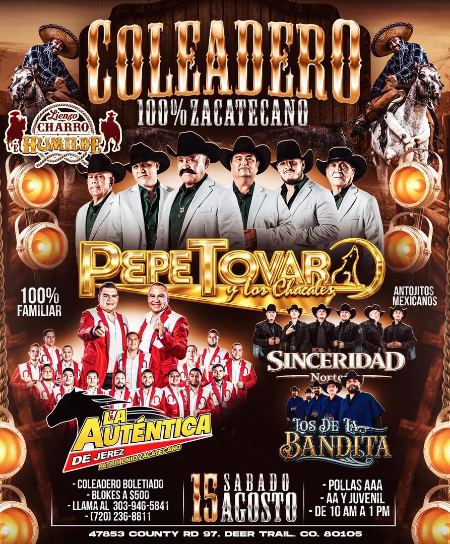 Pepe Tovar y Los Chacales-La Autentica de Jerez-Sinceridad Nortena-Los De La Bandita-Lienzo Charro Humilde
