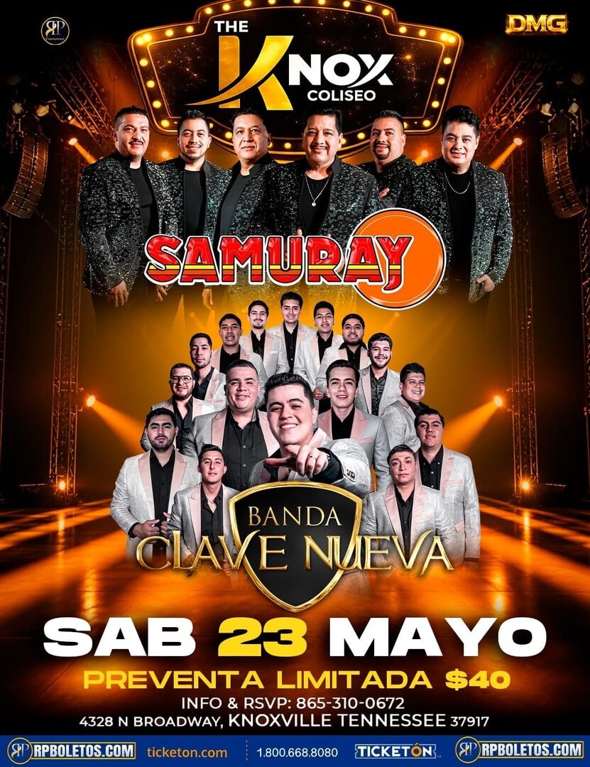Samuray-Banda Clave Nueva-Knox Coliseo-Knoxville TN