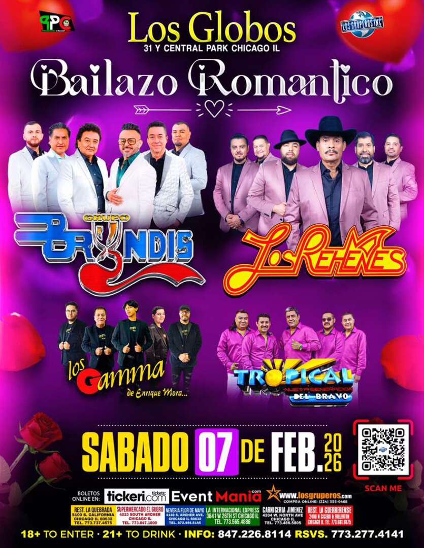 Grupo Bryndis-Los Rehenes-Los Gamma de Enrique Mora-Tropical del Bravo-Los Globos