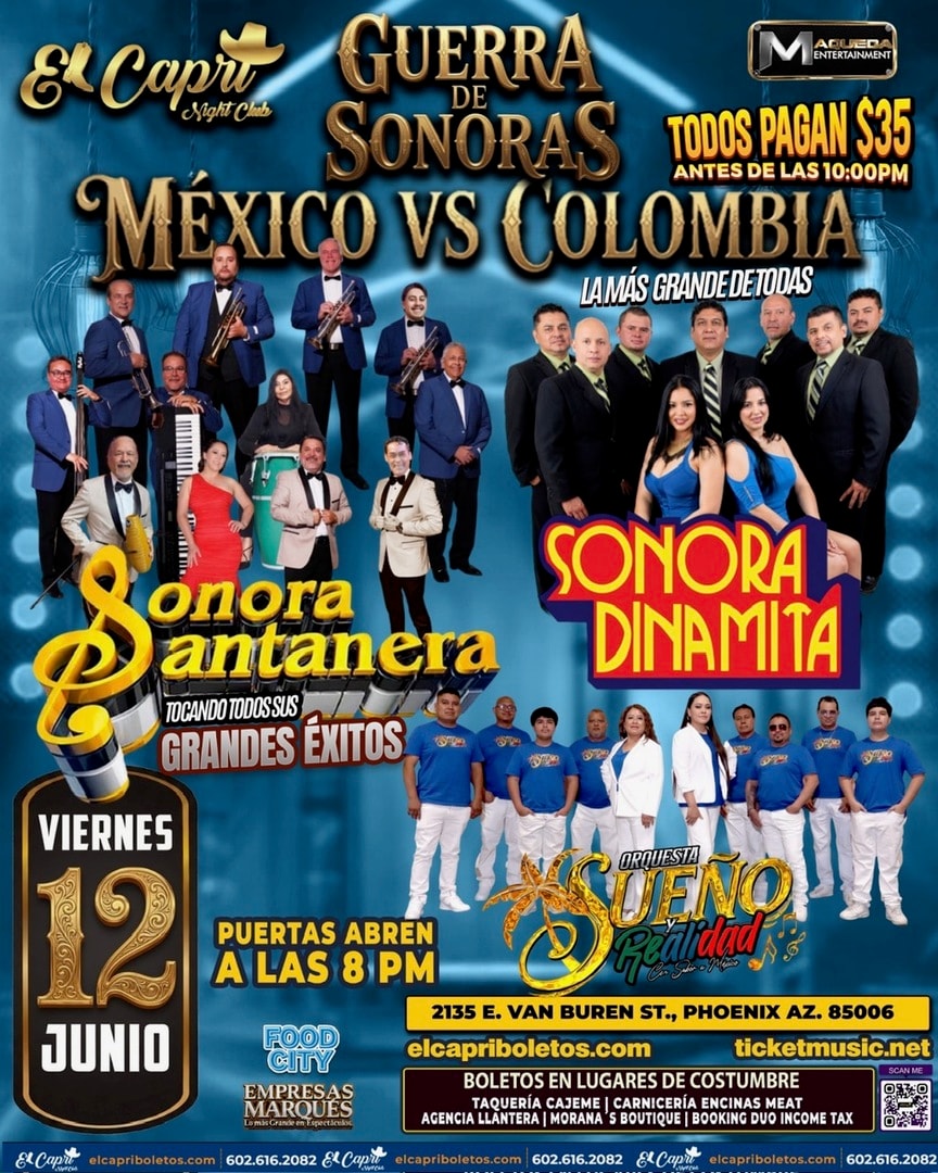 Guerra de Sonoras-Sonora Santanera-Sonora Dinamita-La Maxima Sonora-El Capri