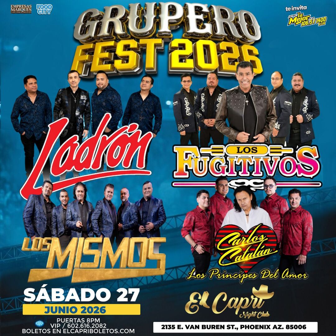Grupero Fest 2026-Ladron-Los Fugitivos-Los Mismos-Carlos Catalan