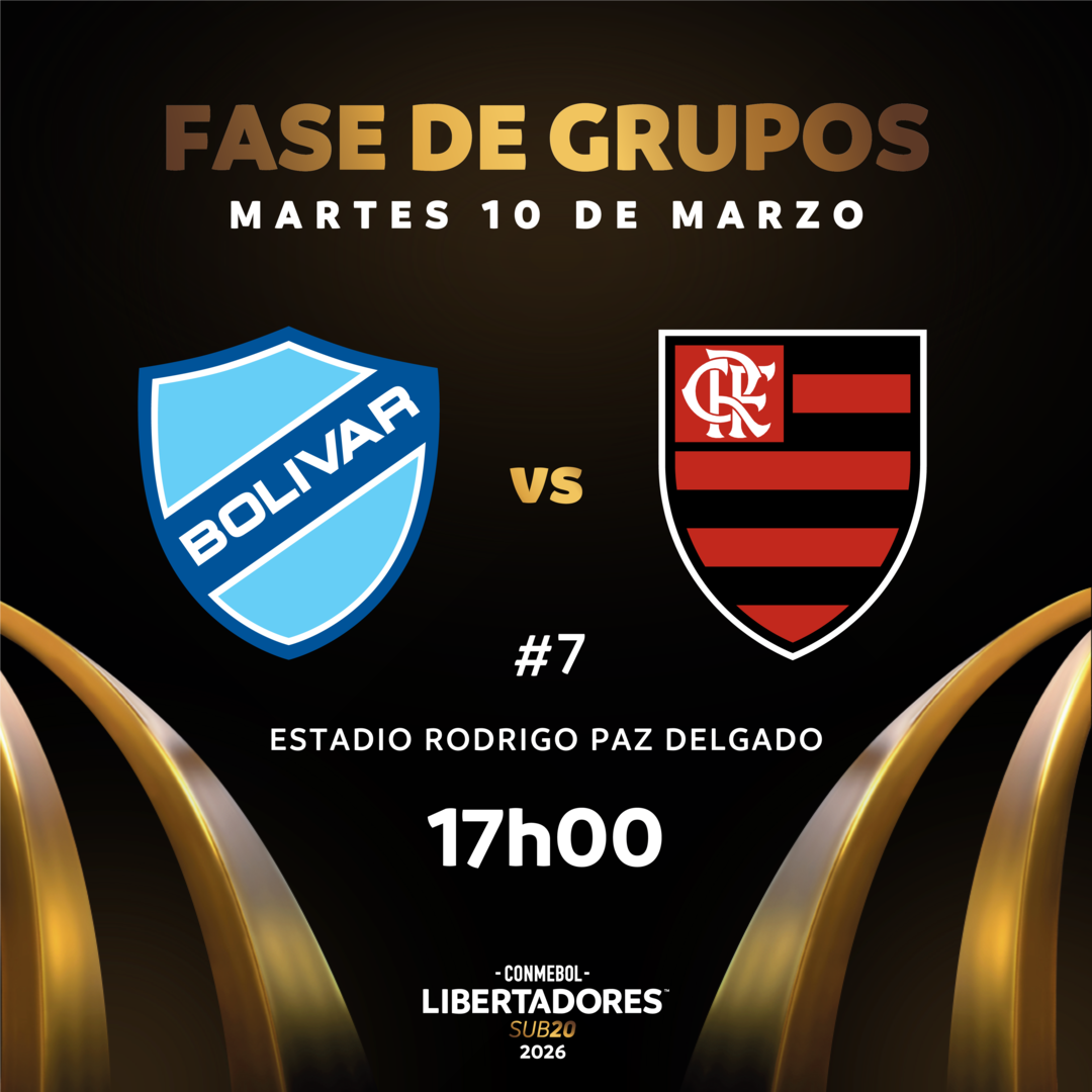 #7 Bolívar (Bol) vs C.R. Flamengo (Bra) / CONMEBOL Libertadores sub20 2026™ / Fase de Grupos