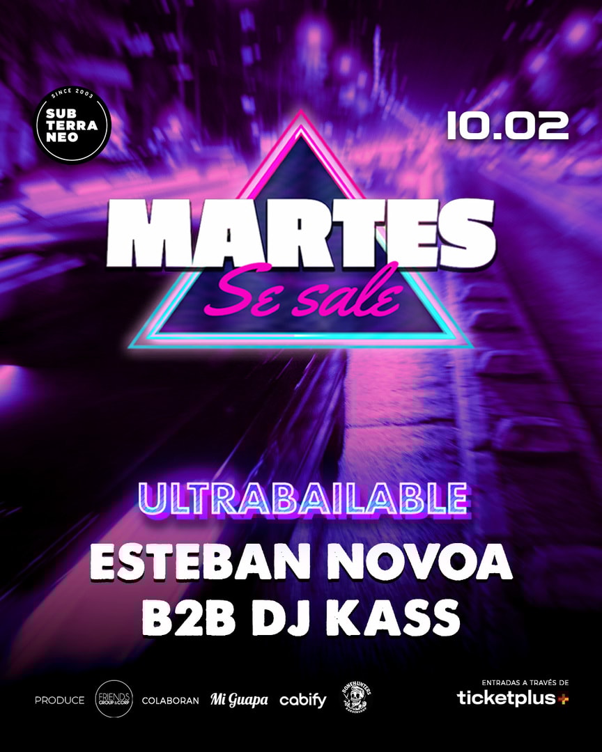 MARTES SE SALE! ★ MARTES 10 FEBRERO ★ Club Subterráneo (+21)