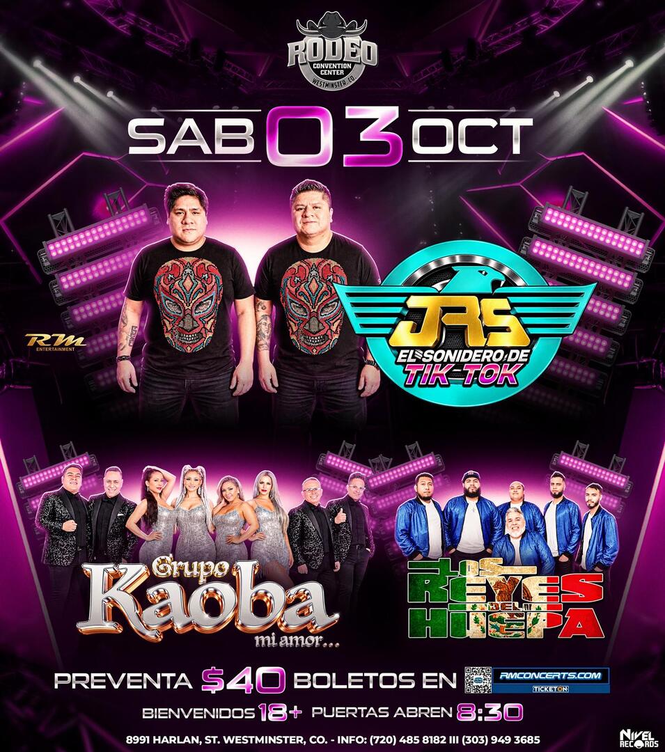 Juniors El Sonidero de Tik Tok-Grupo Caoba-Los Reyes Del Huepa-Rodeo Convention