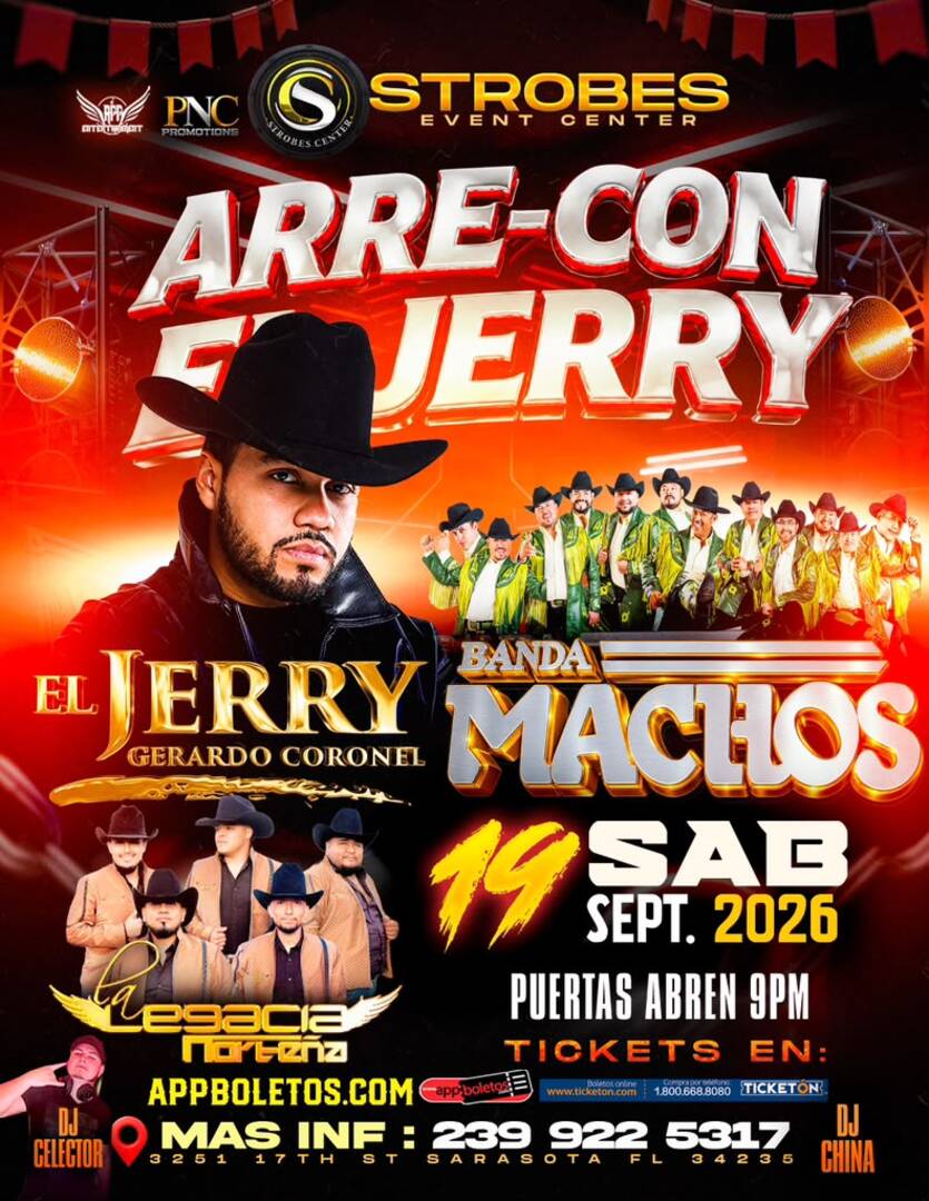 Arre Con El Jerry-Gerardo Coronel-Banda Machos-La Legancia Nortena-Strobes