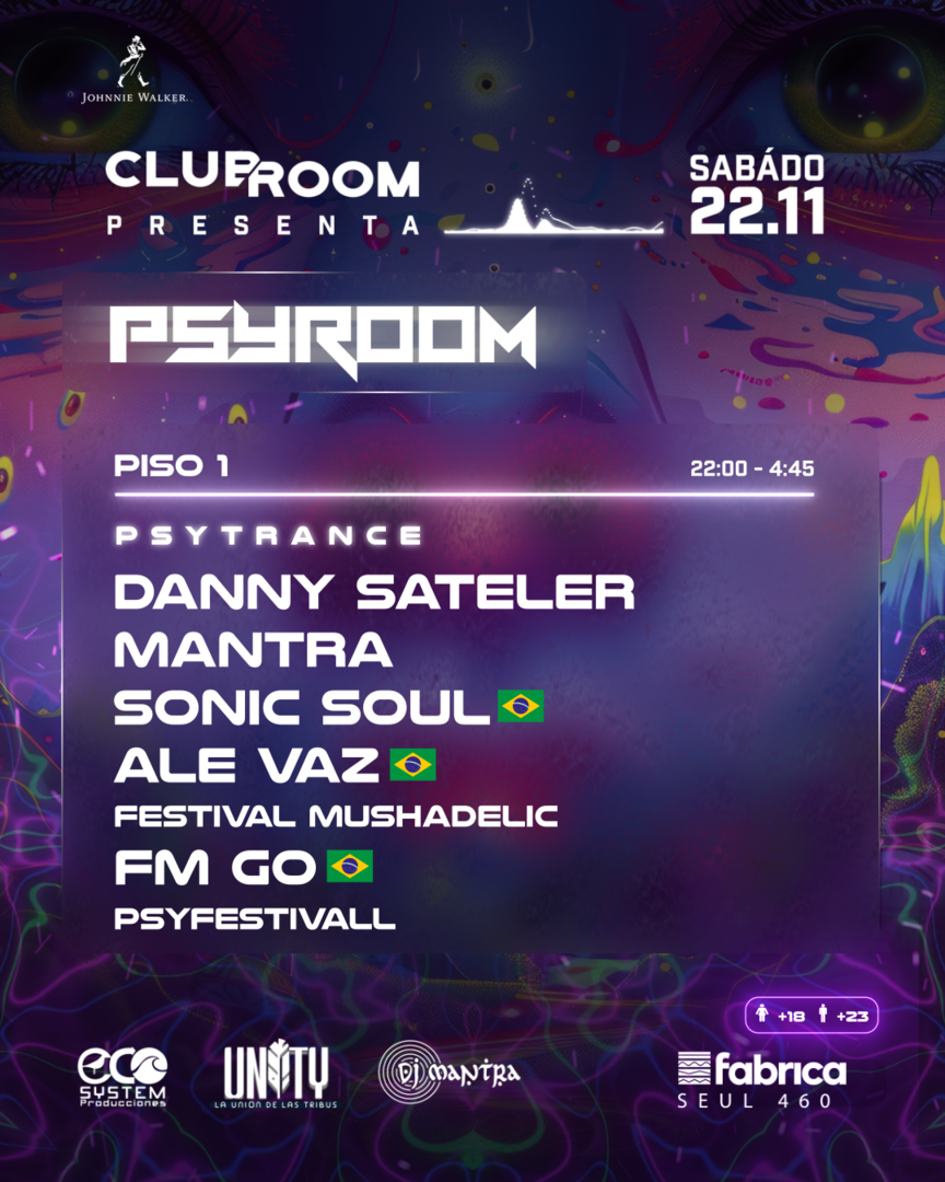 Clubroom Presenta Psyroom @ Sábado 22 Noviembre