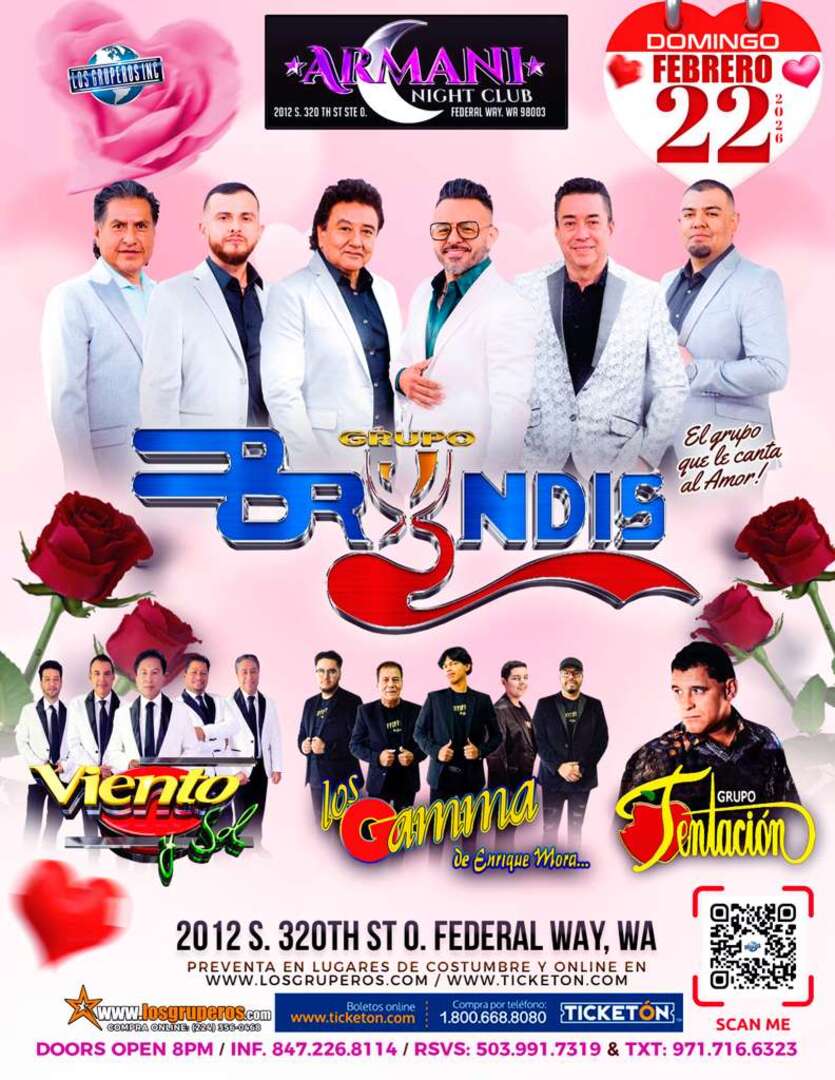 Grupo Bryndis-Viento y Sol-Los Gamma de Enrique Mora-Tentacion-Armani Nightclub