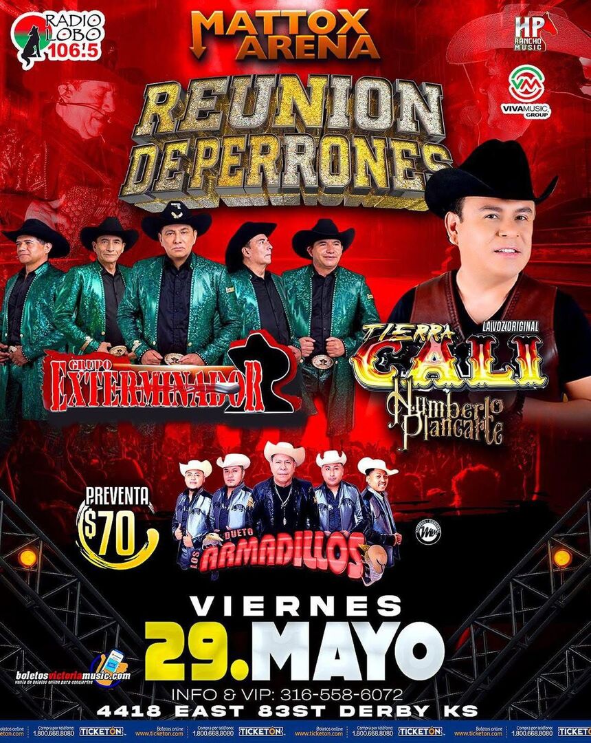 Reunion de Perrones-Grupo Exterminador-Tierra Cali de Humberto Plancarte-Dueto Los Armadillos-MattoX Arena