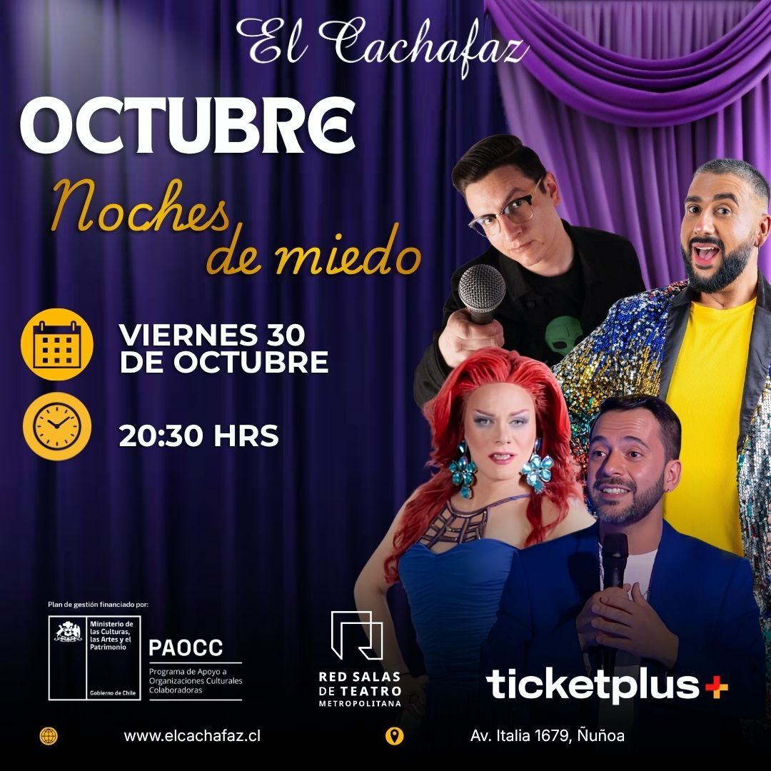 Show de Stand up-Noches de miedo - Viernes 30 Octubre 20:30hrs