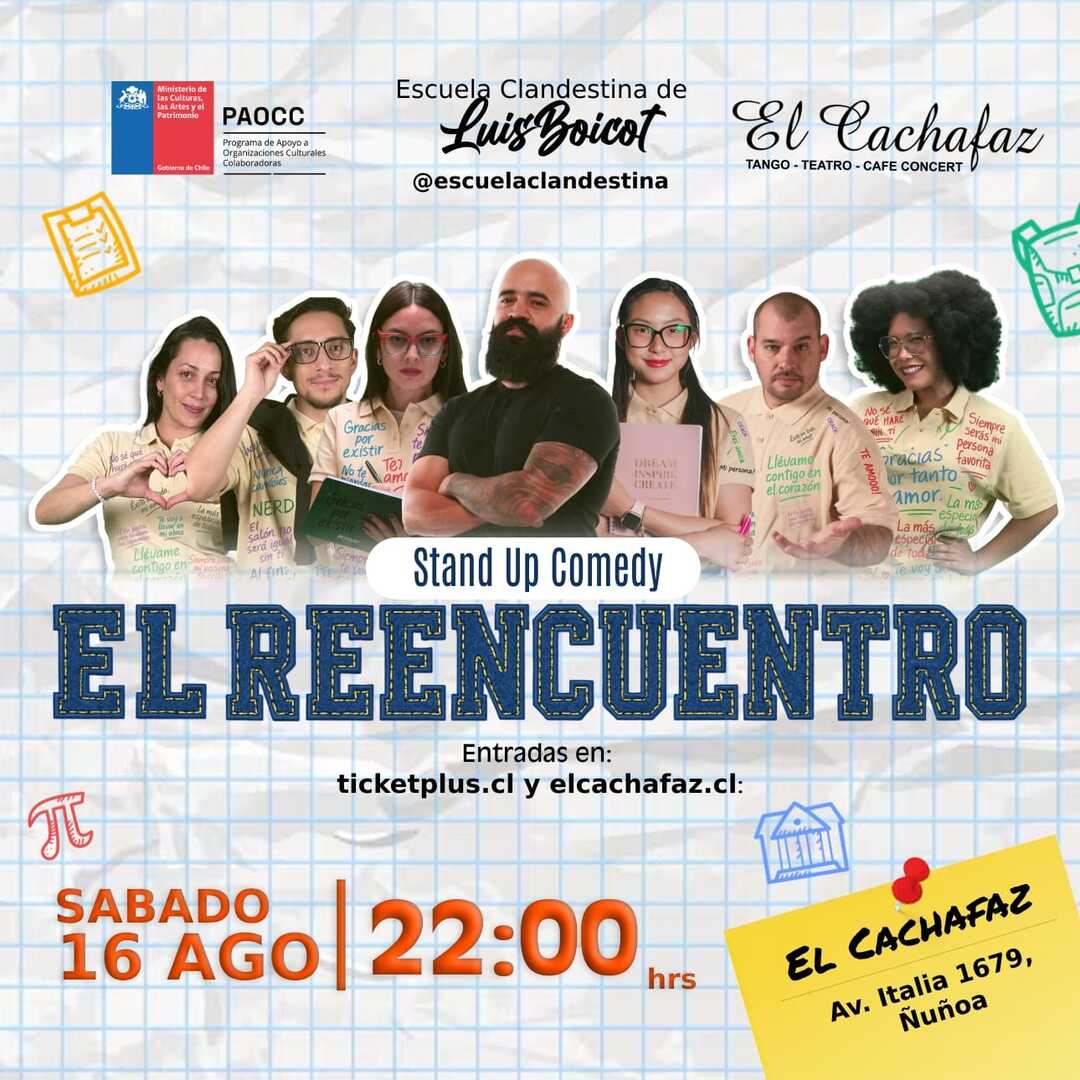 Show de Stand Up- Escuela Clandestina- 16 de Agosto 22 hrs