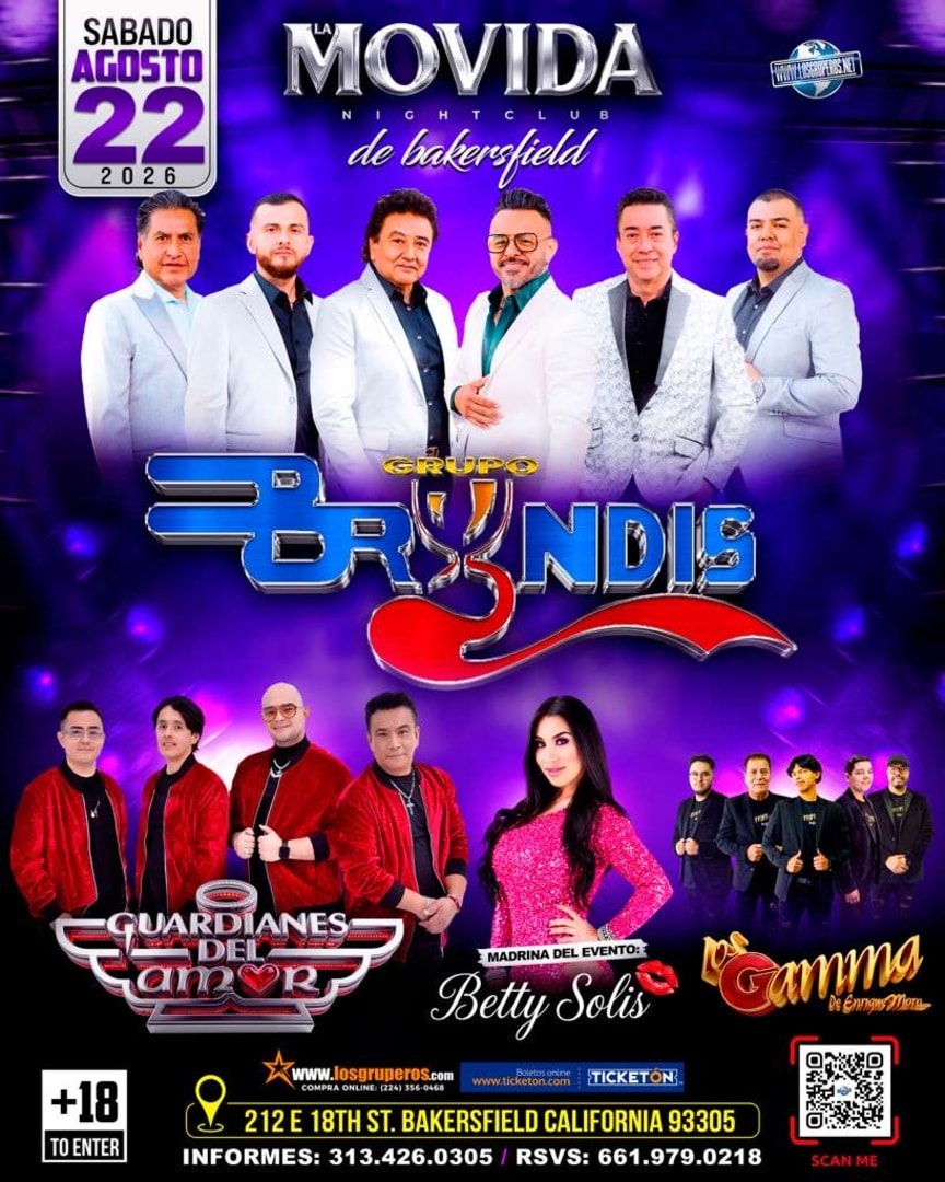 Grupo Bryndis-Guardianes del Amor-Betty Solis-Los Gamma de Enrique Mora-La Movida