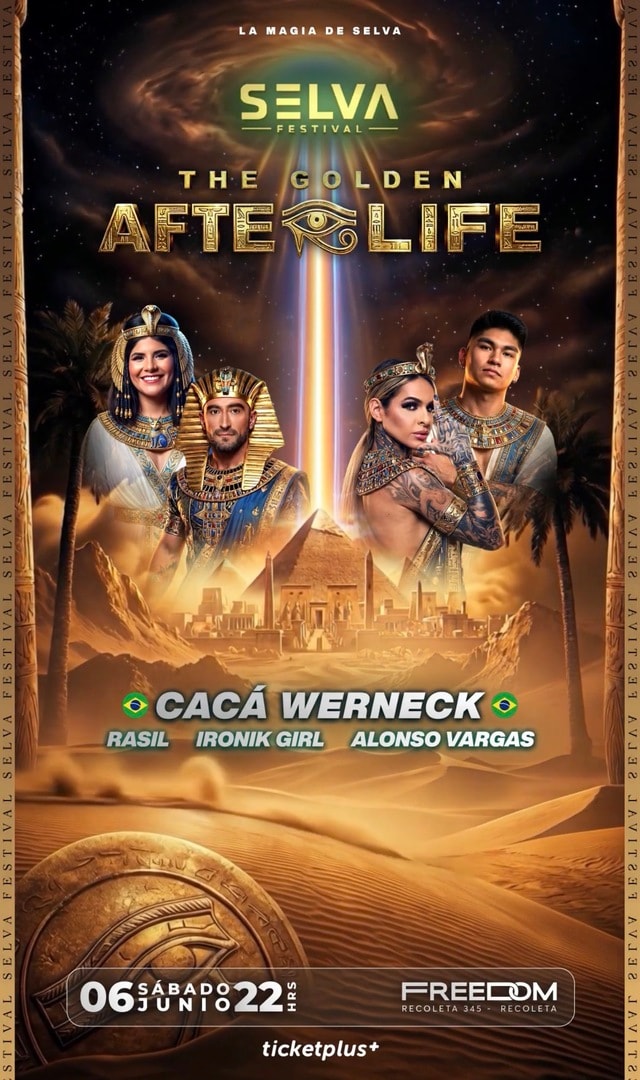 SELVA - THE GOLDEN AFTER LIFE - 6 DE JUNIO - SPOT FREEDOM - 22:00